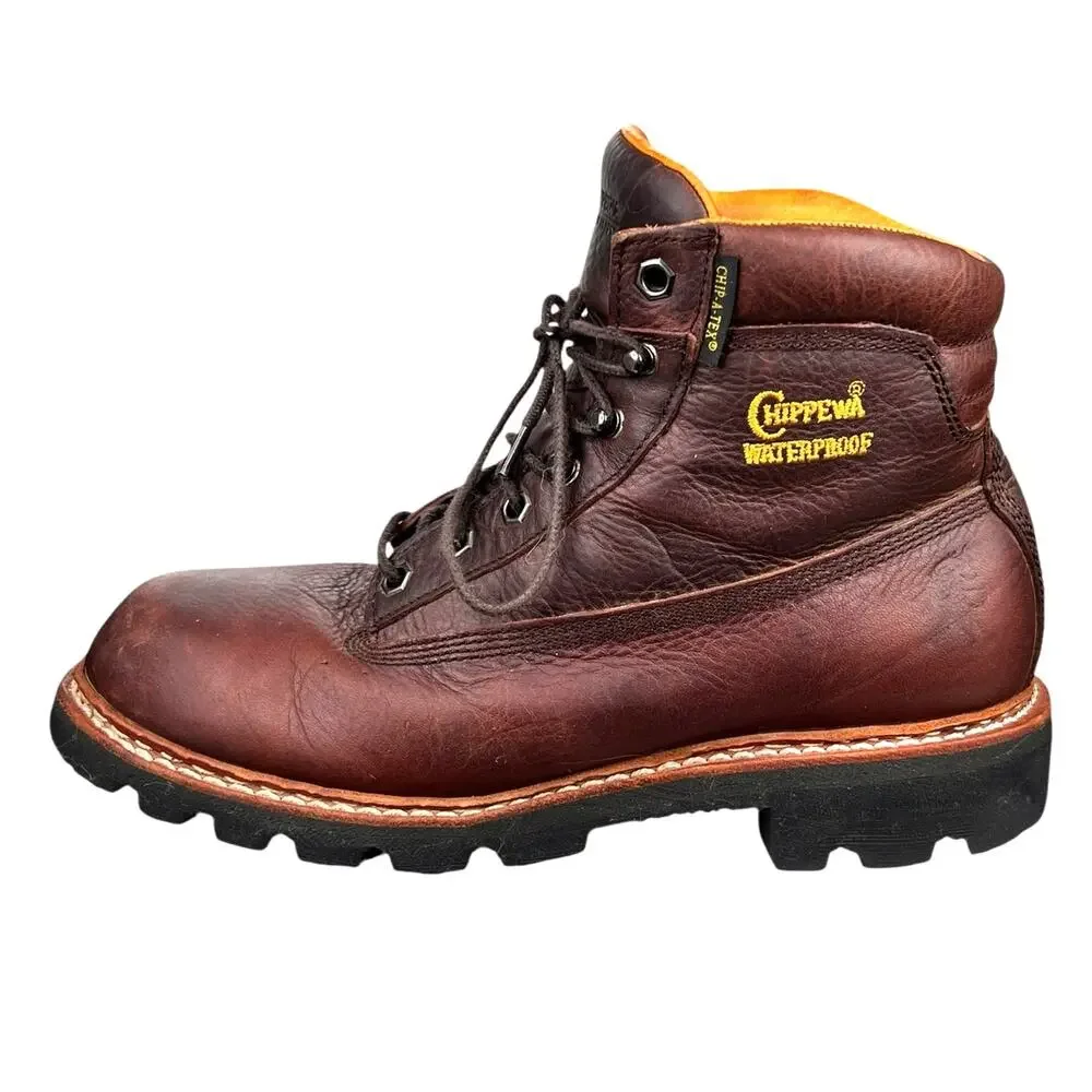 Chippewa Mens Briar Waterproof Insulated Brown Boots Size US 8.5 W